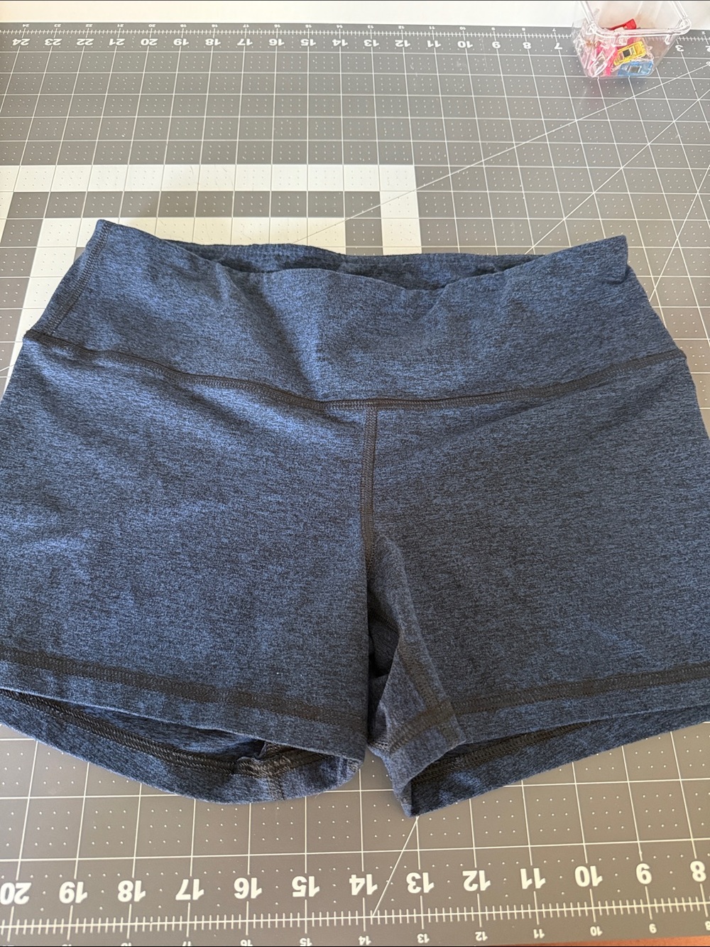 Fleo Dark Heather Blue Athletic Shorts
